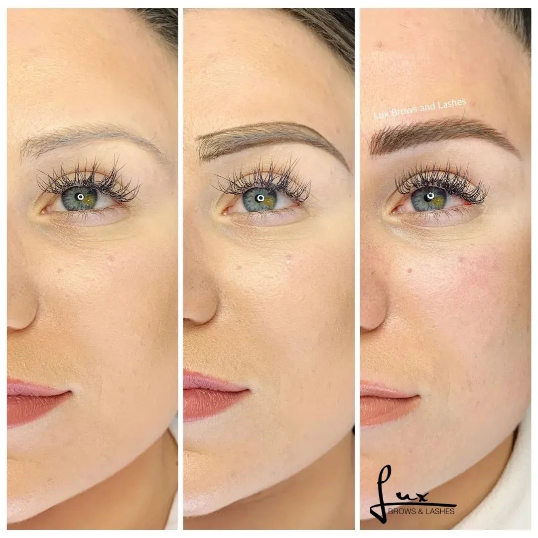 brow feathering transformation